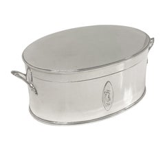 Antique large Sterling Silver Chocolates or Biscuit Box 1925 Thomas Bradbury