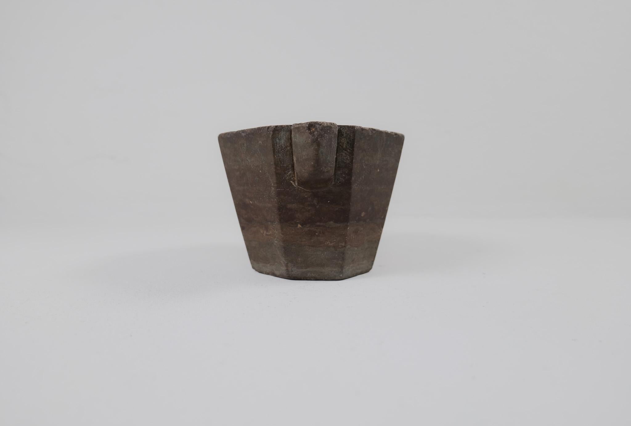 Hand-Carved Antique Large Swedish Stone Mortar, circa 1800 For Sale
