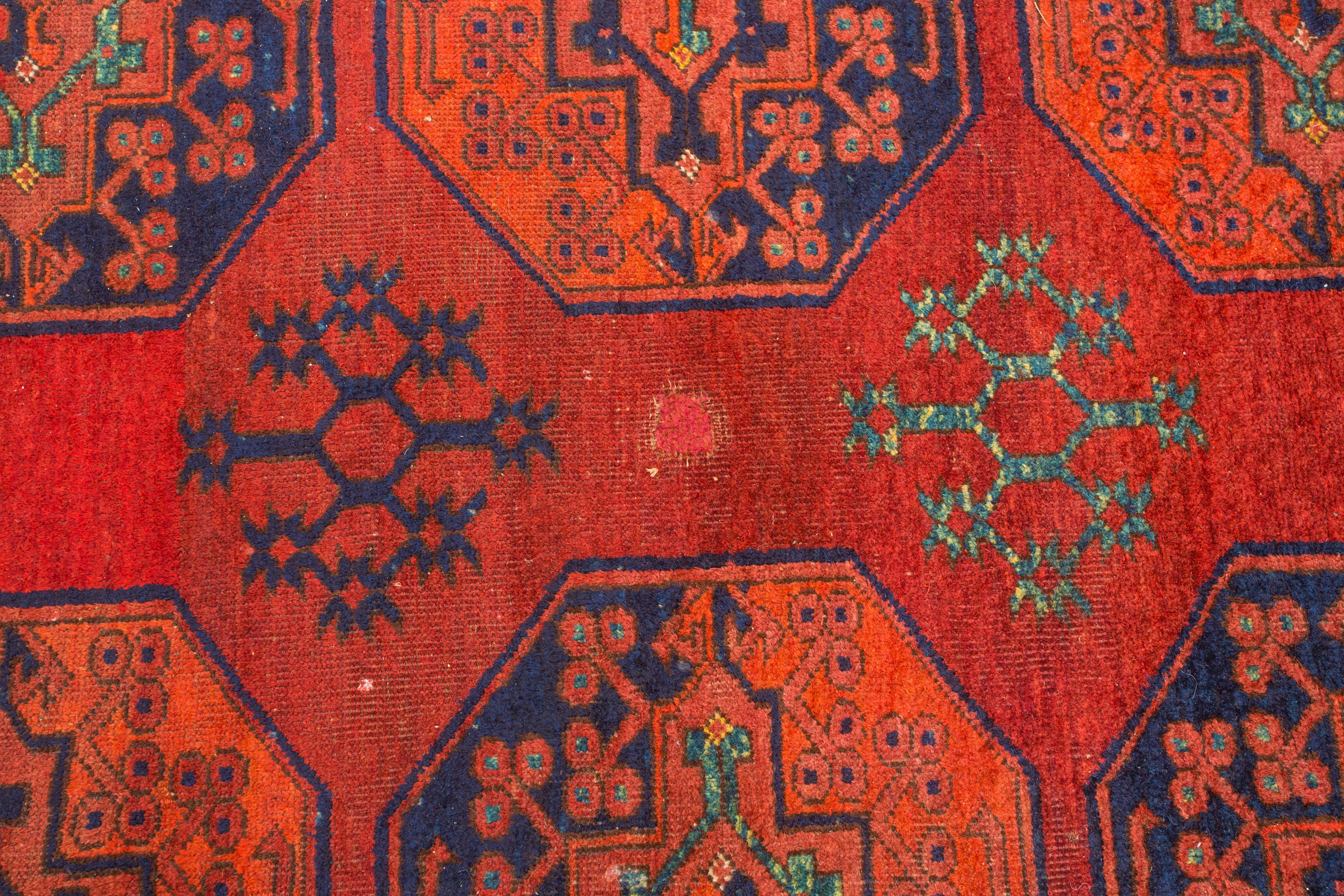 Turkomen carpets of this size and quality have been continually in demand but very difficult to acquire. Verified as to age, it appears to have been woven for a chieftan or tribal leader as it would require a large yurt to accommodate it , and its
