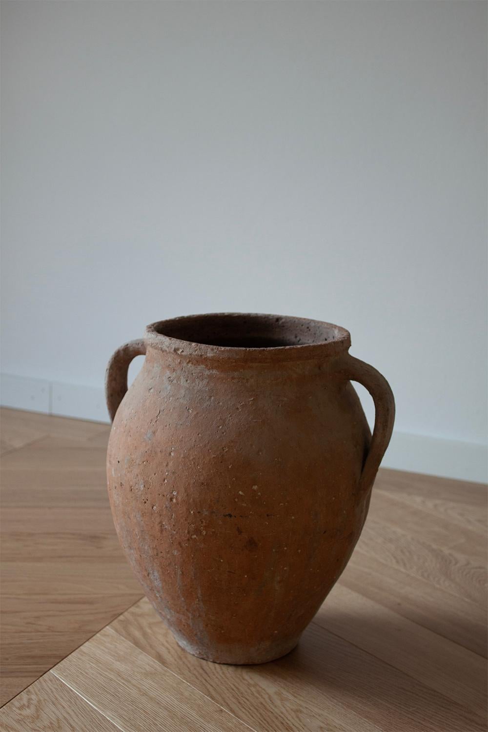 Hand-Crafted Antique Large Terracotta Clay Greek Ceramic Pot