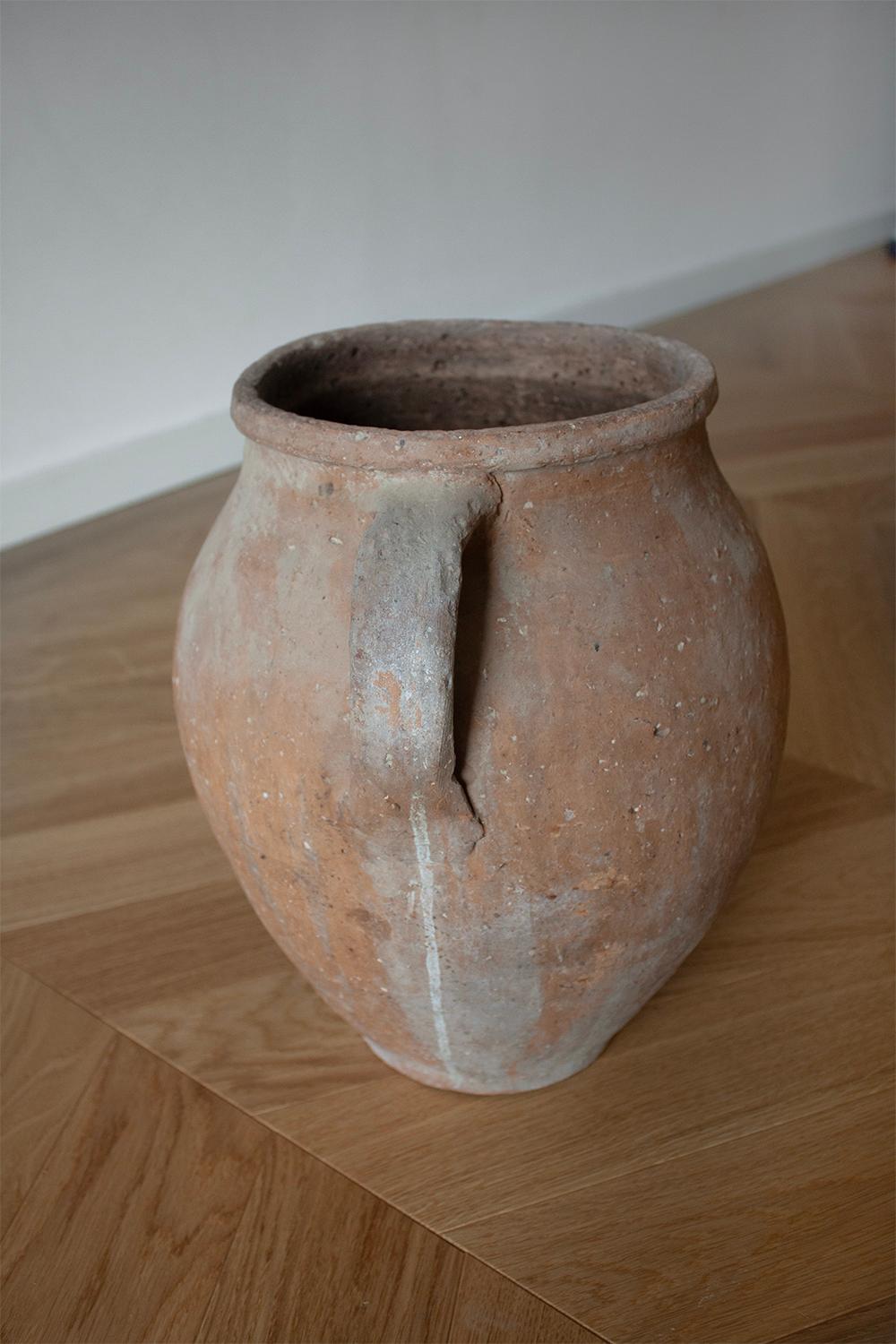 Antique Large Terracotta Clay Greek Ceramic Pot 2