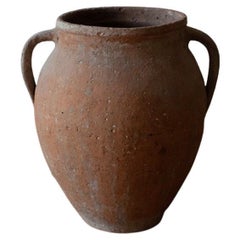 Antique Large Terracotta Clay Greek Ceramic Pot