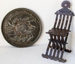 Antique Large Tinned Copper Ottoman Turkish Tray