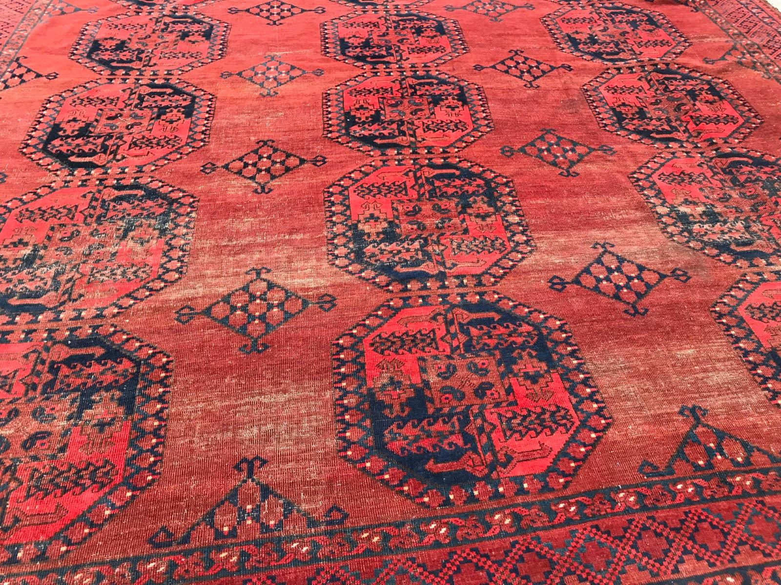 Antique Large Turkmen Ersari Used Rug 4