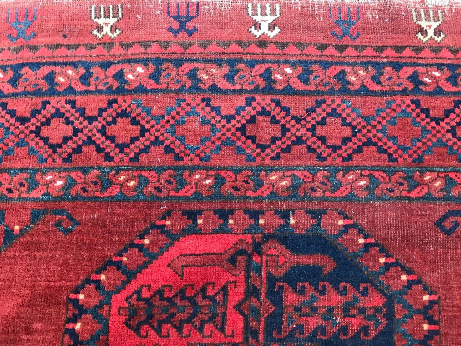 Antique Large Turkmen Ersari Used Rug 7