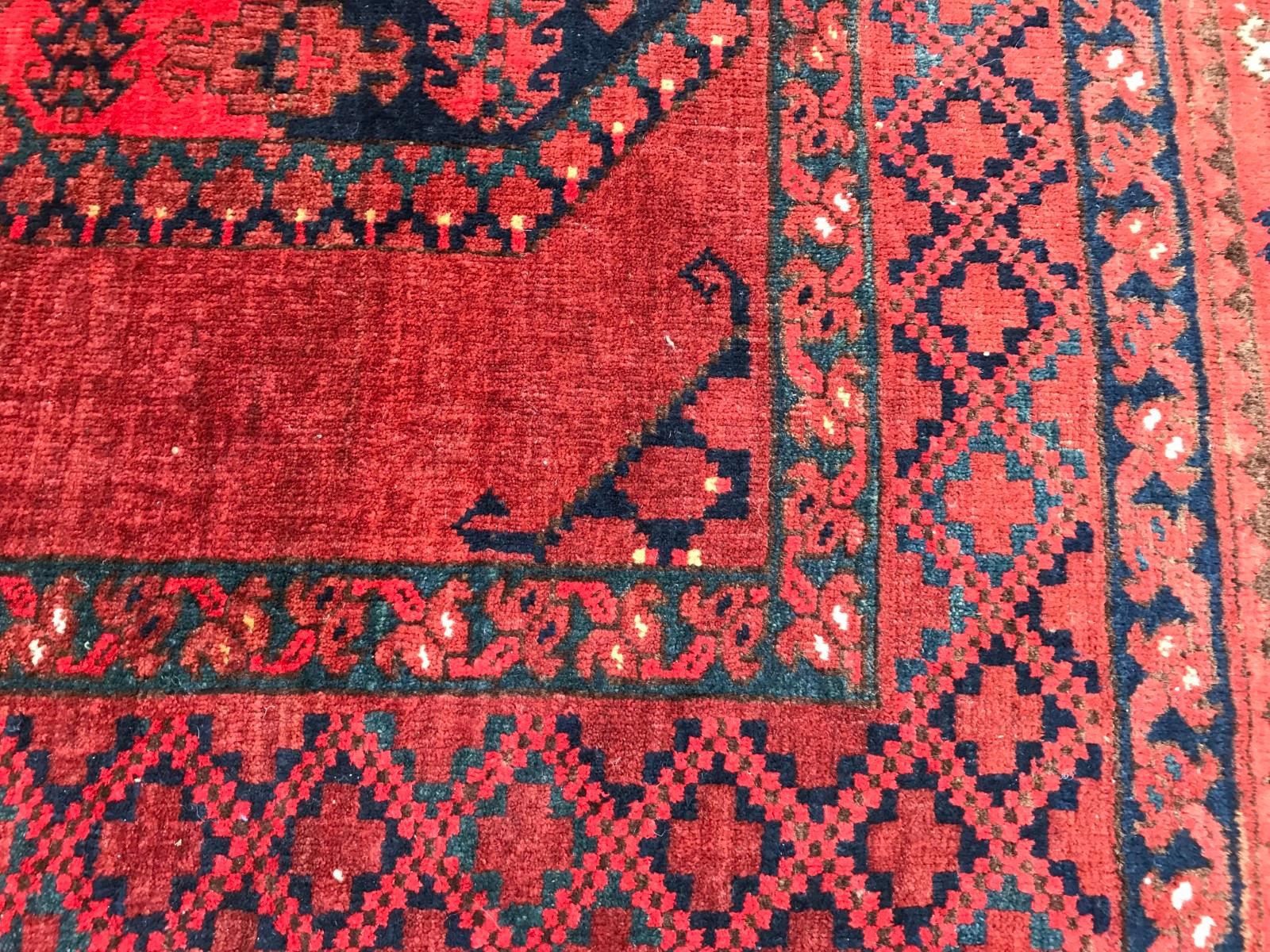 Hand-Knotted Antique Large Turkmen Ersari Used Rug