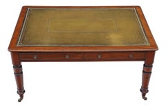 Antique Large Victorian 19th Century Mahogany Partners' Writing Desk Table
