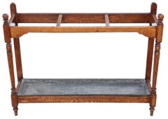 Antique Large Victorian 19th Century Oak Stick / Umbrella Stand – Country House
