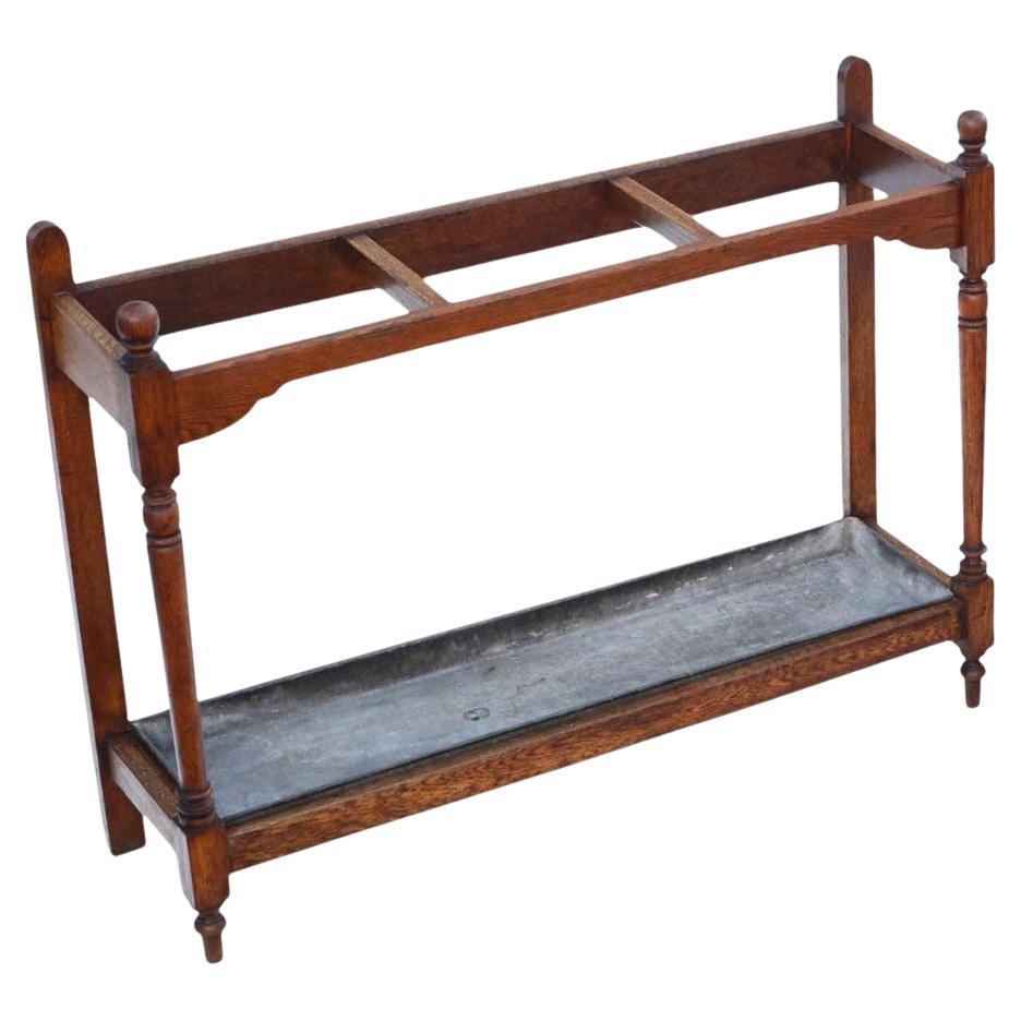 Antique Large Victorian 19th Century Oak Stick / Umbrella Stand - Country House