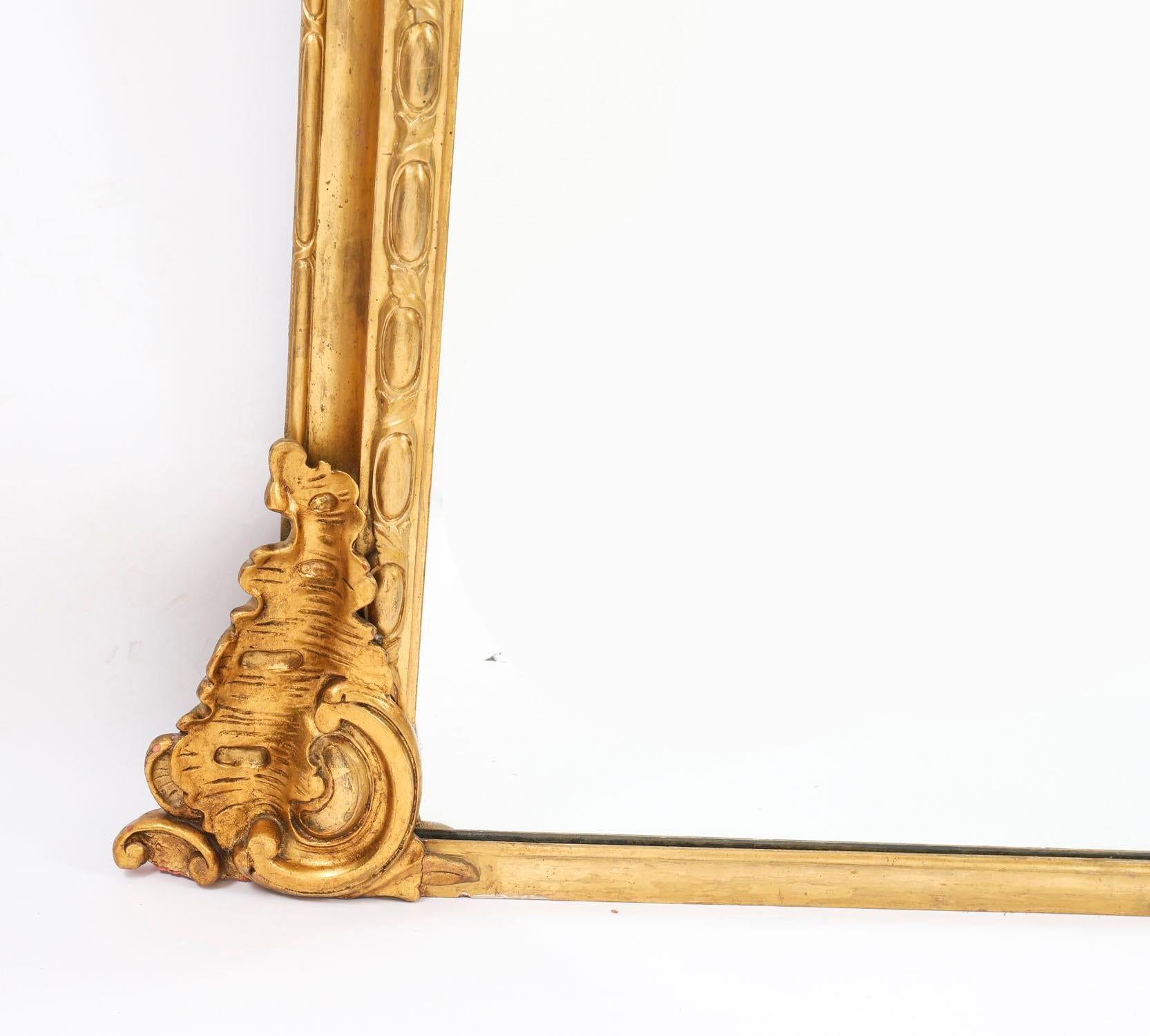 Antique Mirror vittoriano di grandi dimensioni in legno dorato del XIX secolo, 168x160 cm. In condizioni buone in vendita a London, GB