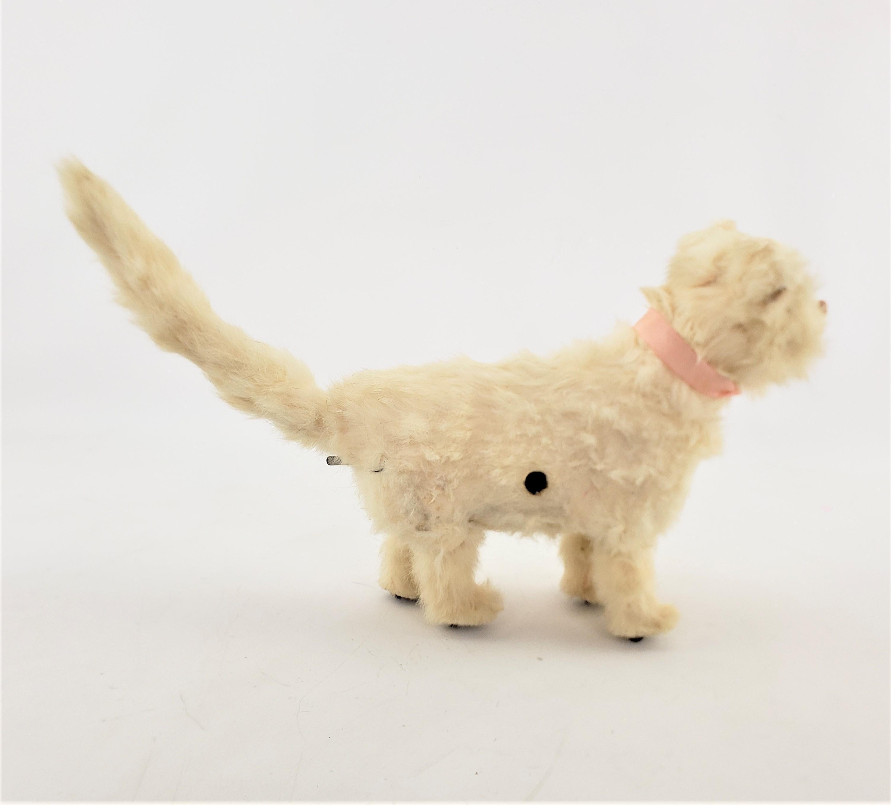 Austrian Antique Large Victorian Key Wind Mechanical Scary White Cat Toy, As Found For Sale