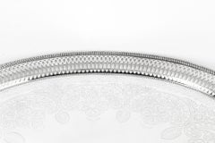 Antique Victorian Silver Plated Twin Handled Tray, 19th Century