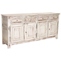 Used Large White Painted Sideboard Buffet from Sweden