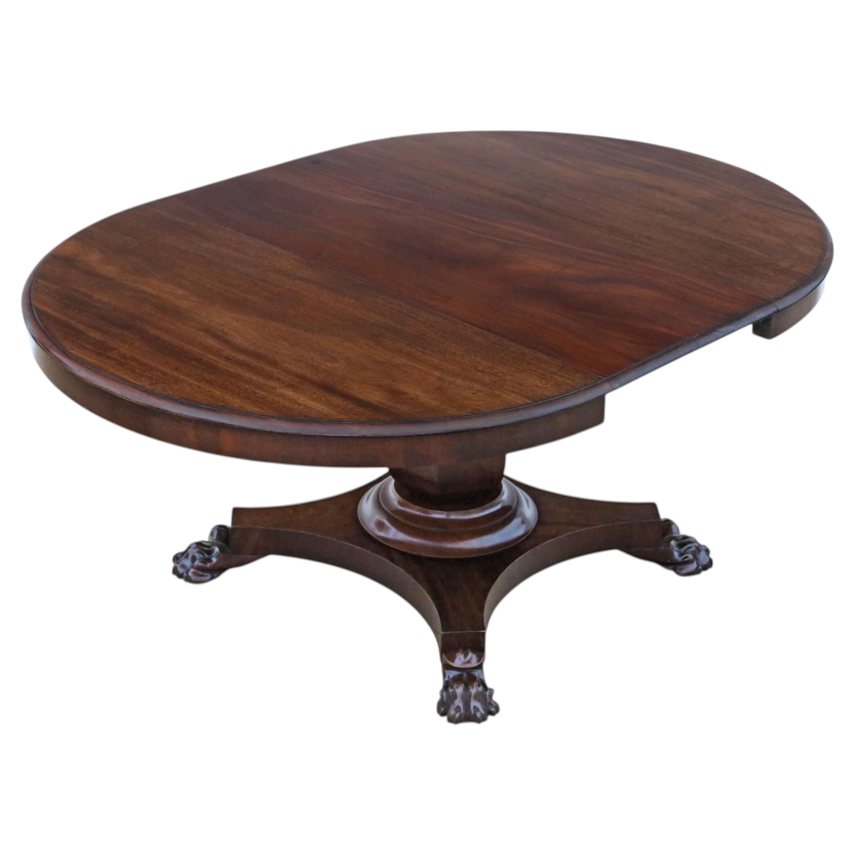 Antique Large William IV Mahogany Extending Dining Table – Fine Quality For Sale