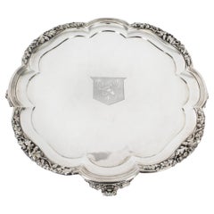 Antique Large William IV Silver Tray Salver by Paul Storr 1837 19th Century