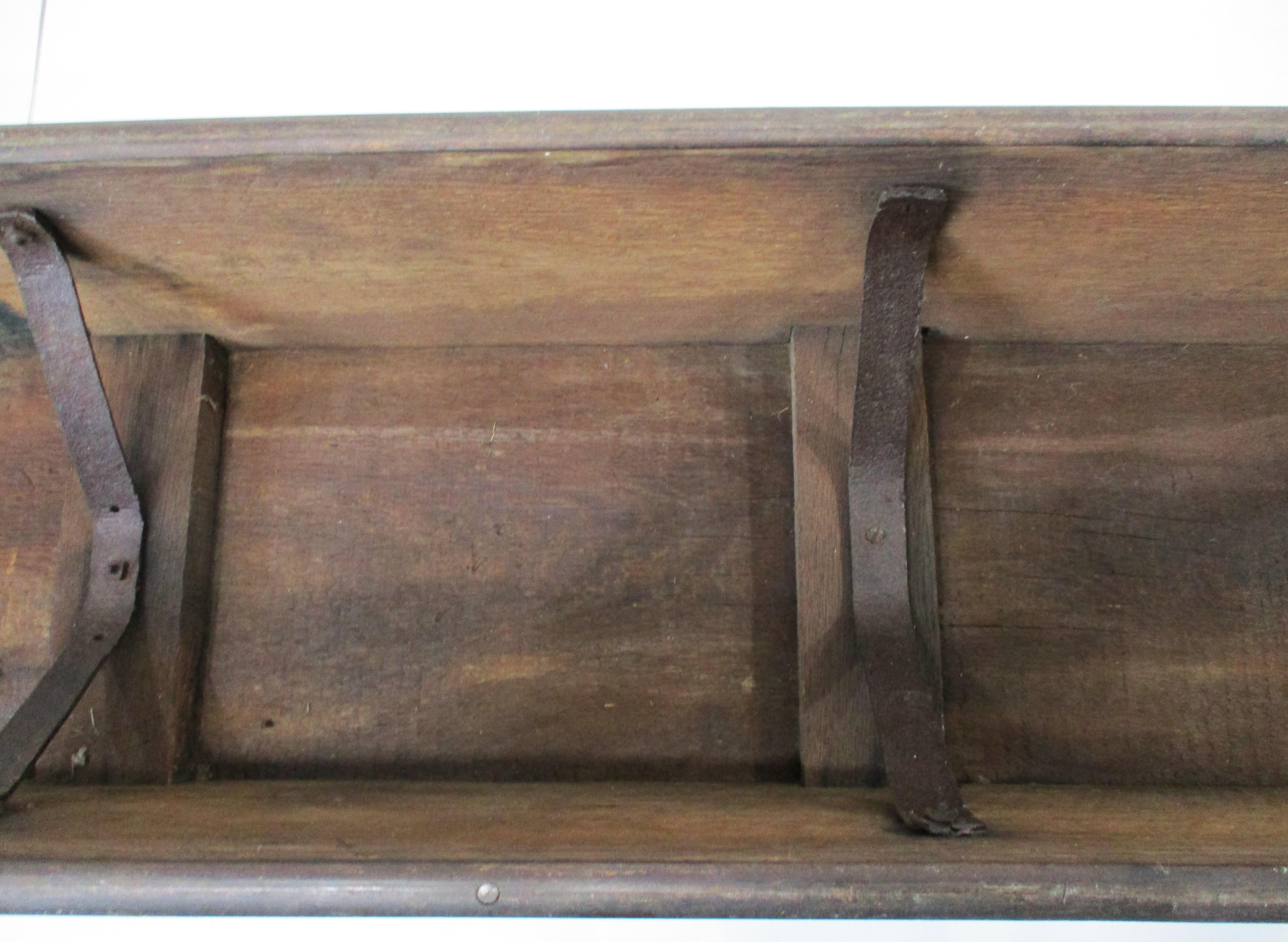 Antico grande slittino da ghiaccio o da neve in legno Folk Art Toboggan in vendita 7
