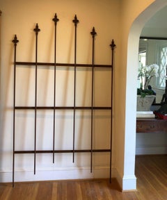 Antique LARGE Wrought Iron French Fleur Di Lys Fence/Gate Panels - 35 Available