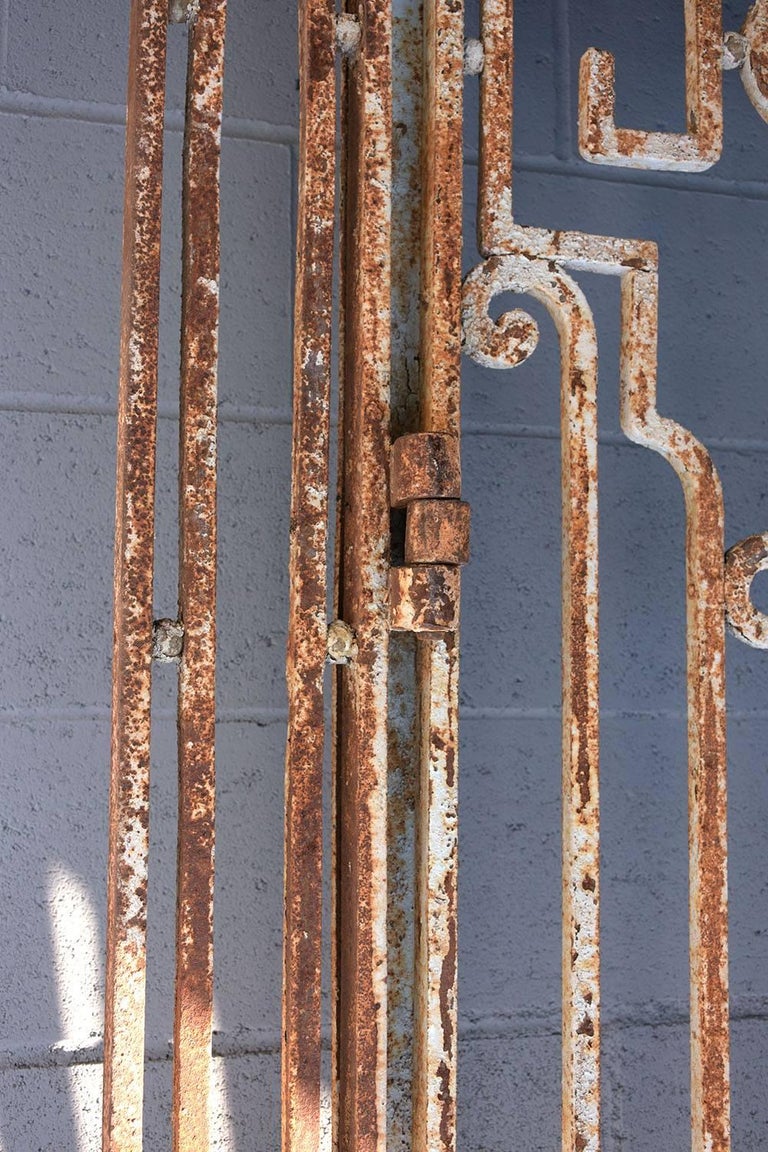 Antique Large Wrought Iron Gate Doors For Sale at 1stdibs