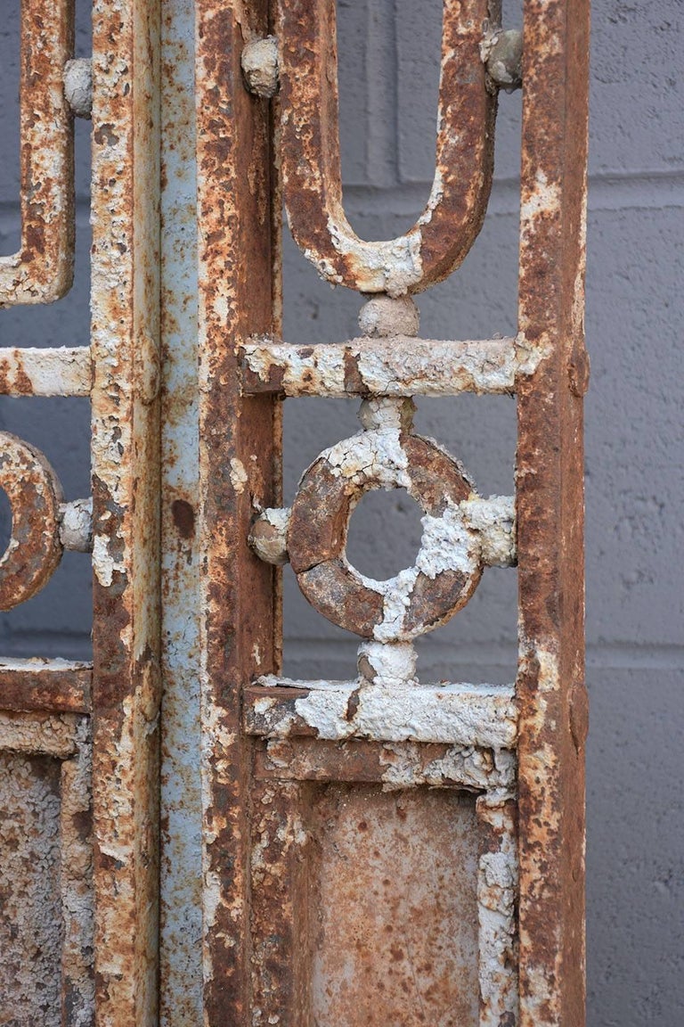 Antique Large Wrought Iron Gate Doors For Sale at 1stdibs