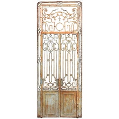 Antique Large Wrought Iron Gate Doors