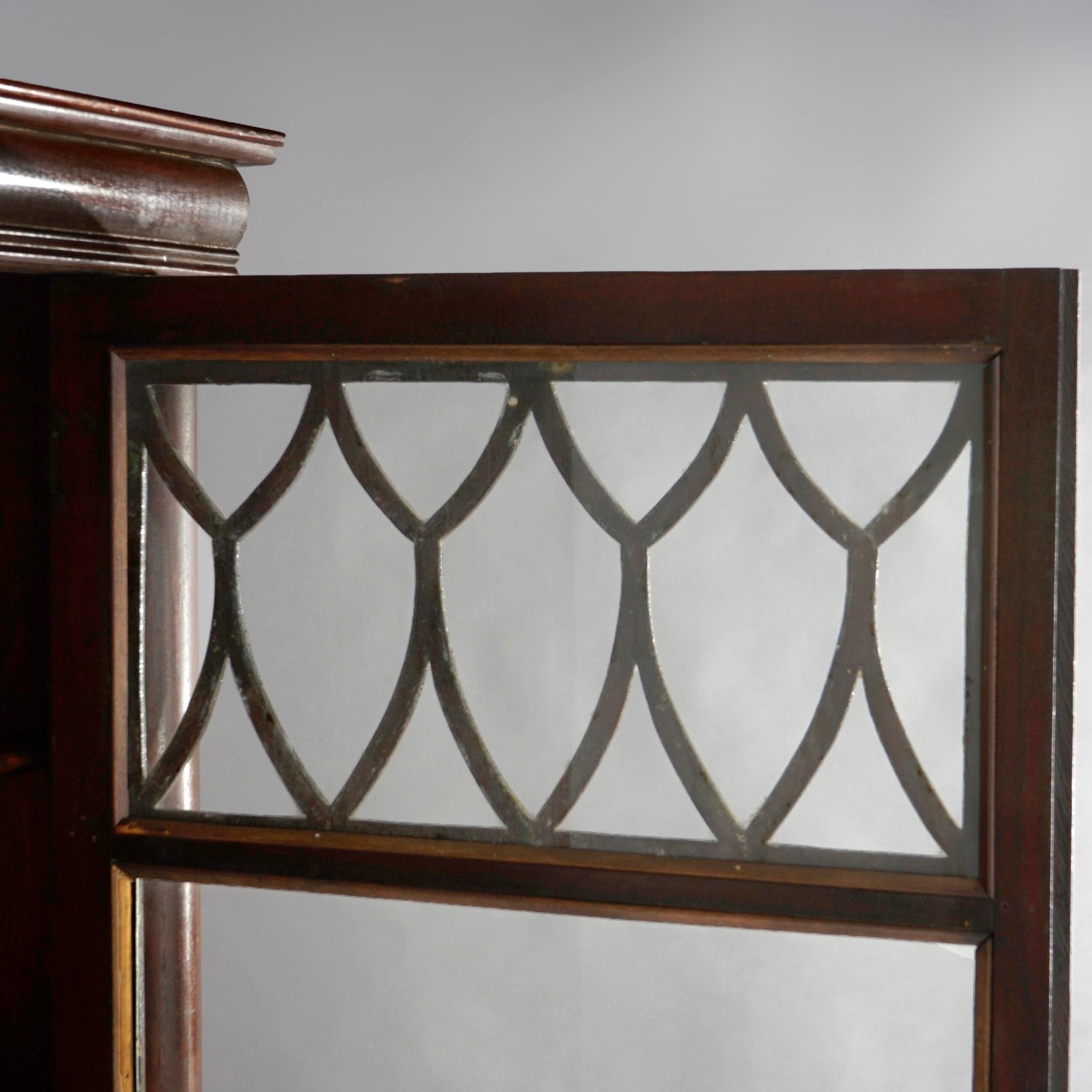 Antique Larkin Classical American Empire Mahogany Double Door Bookcase, c1900 4
