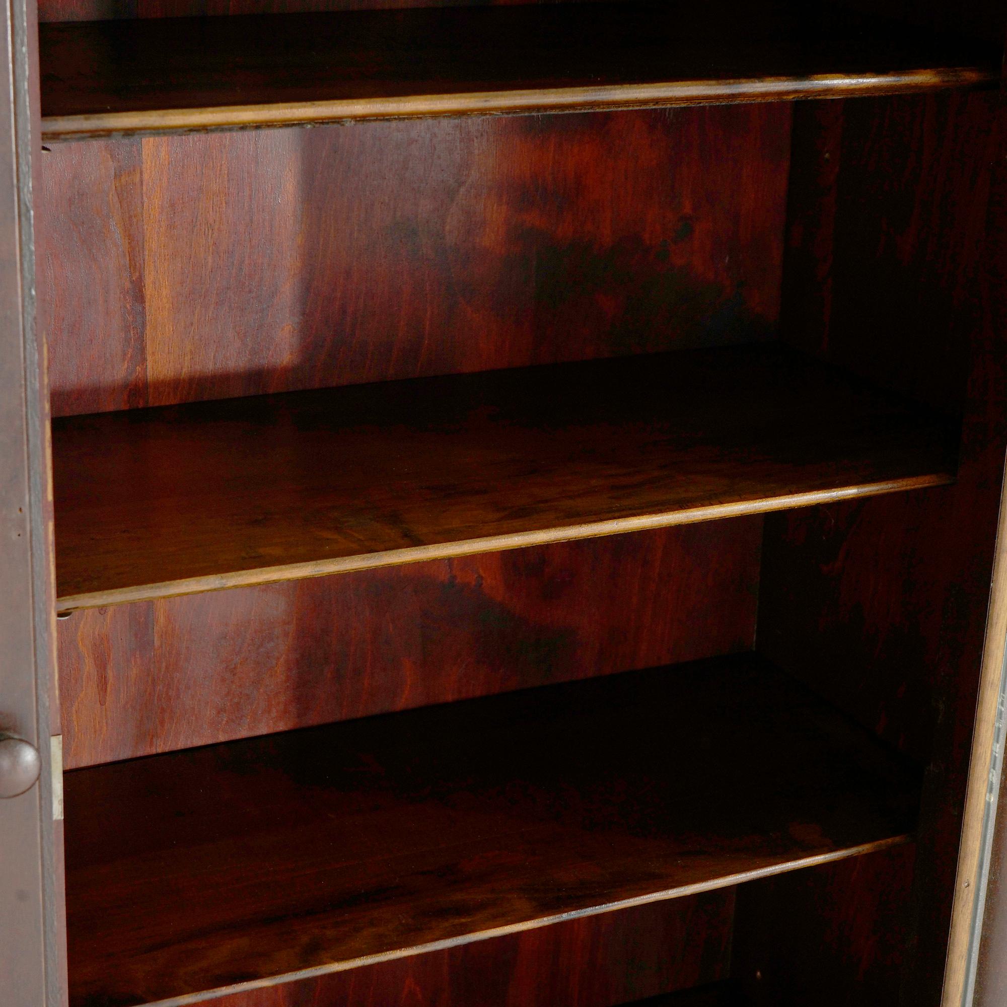 Antique Larkin Classical American Empire Mahogany Double Door Bookcase, c1900 5