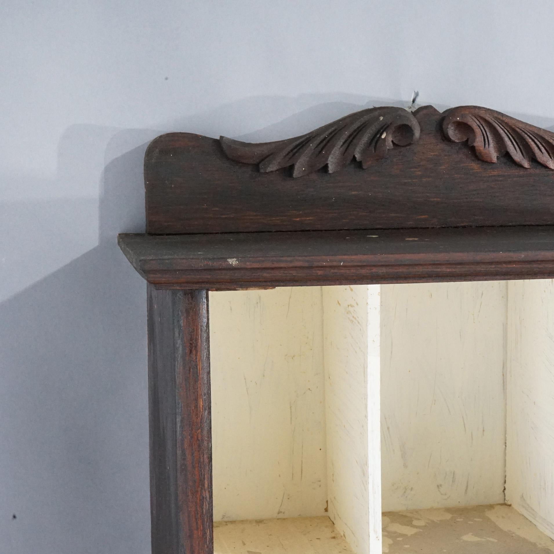 Antique Larkin Oak Wall Medicine Cabinet with Mirror, circa 1900 3