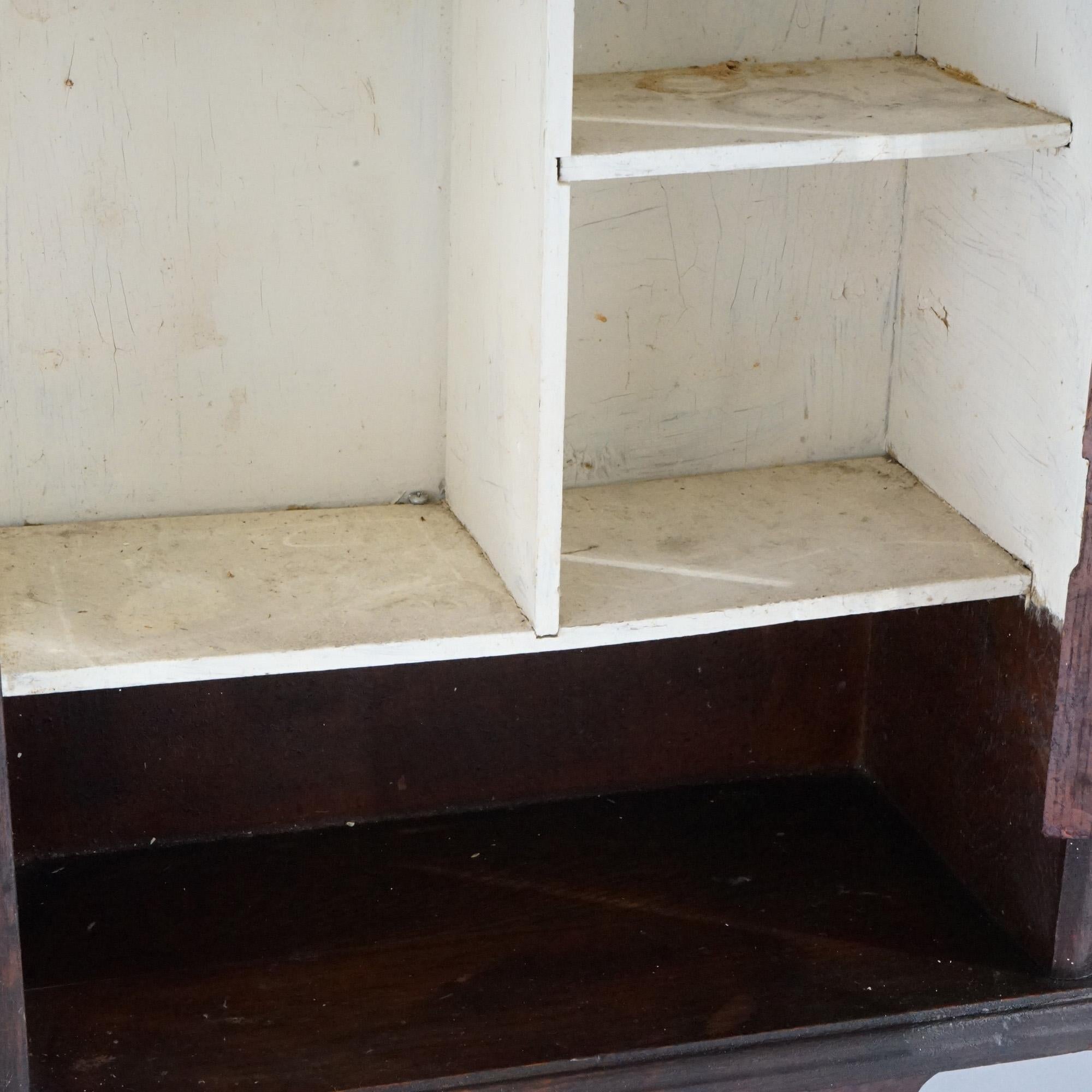 Antique Larkin Oak Wall Medicine Cabinet with Mirror, circa 1900 4