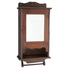 Antique Larkin Oak Wall Medicine Cabinet with Mirror, circa 1900