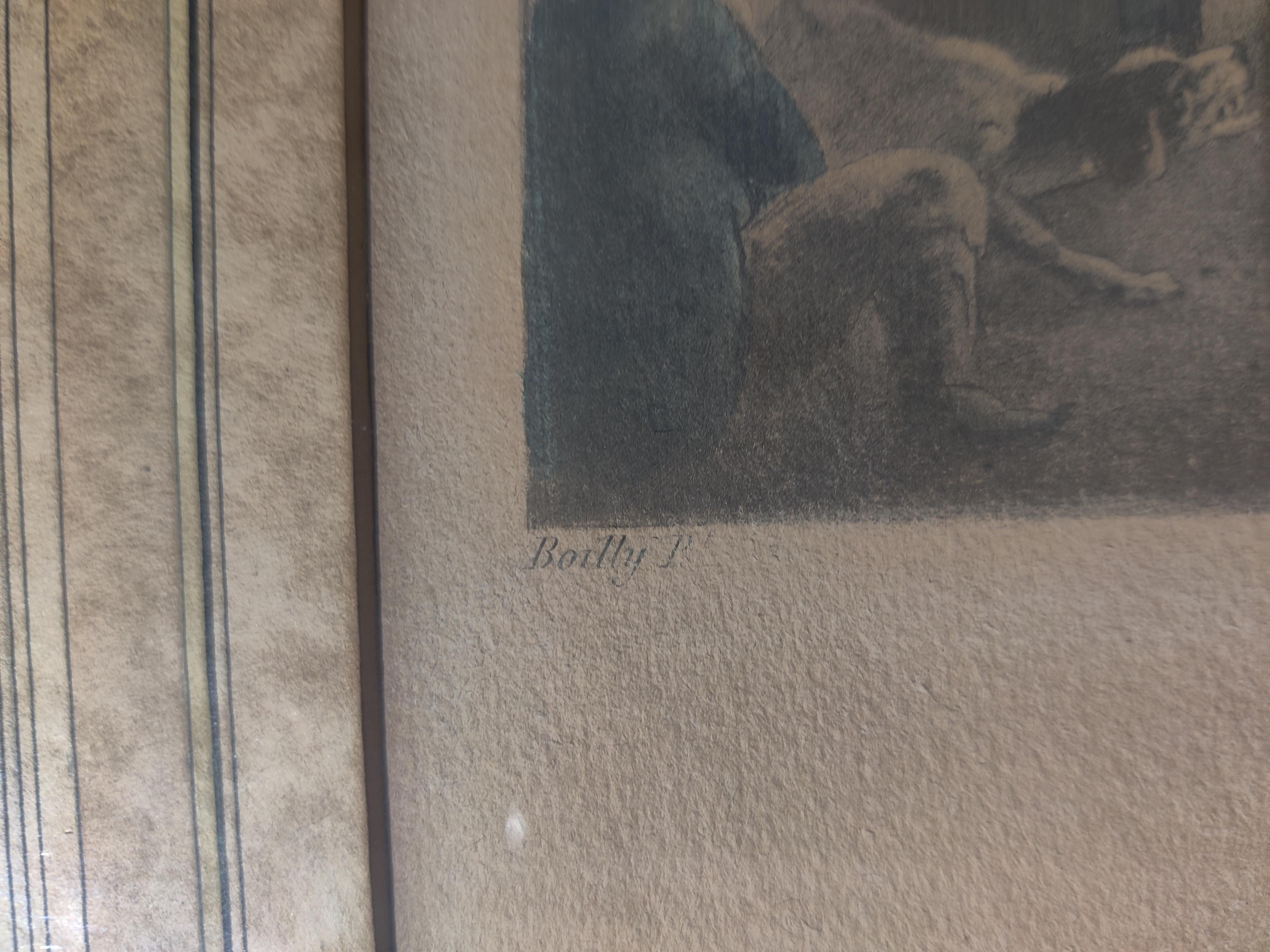 Antiker L'arrivee D'une Diligence dans la Cour des Messageries L Boilly Druck im Angebot 1