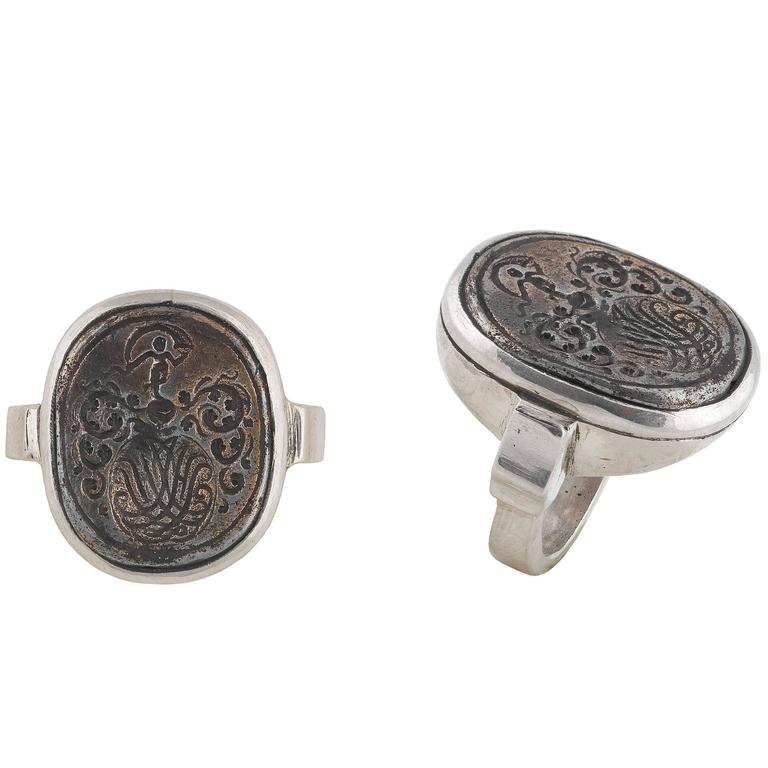 Antique Late 16th Century German Silver Signet Ring For