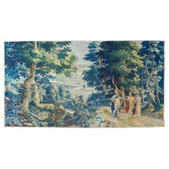 Antique Late 17th Century Flemish Verdure Landscape Tapestry