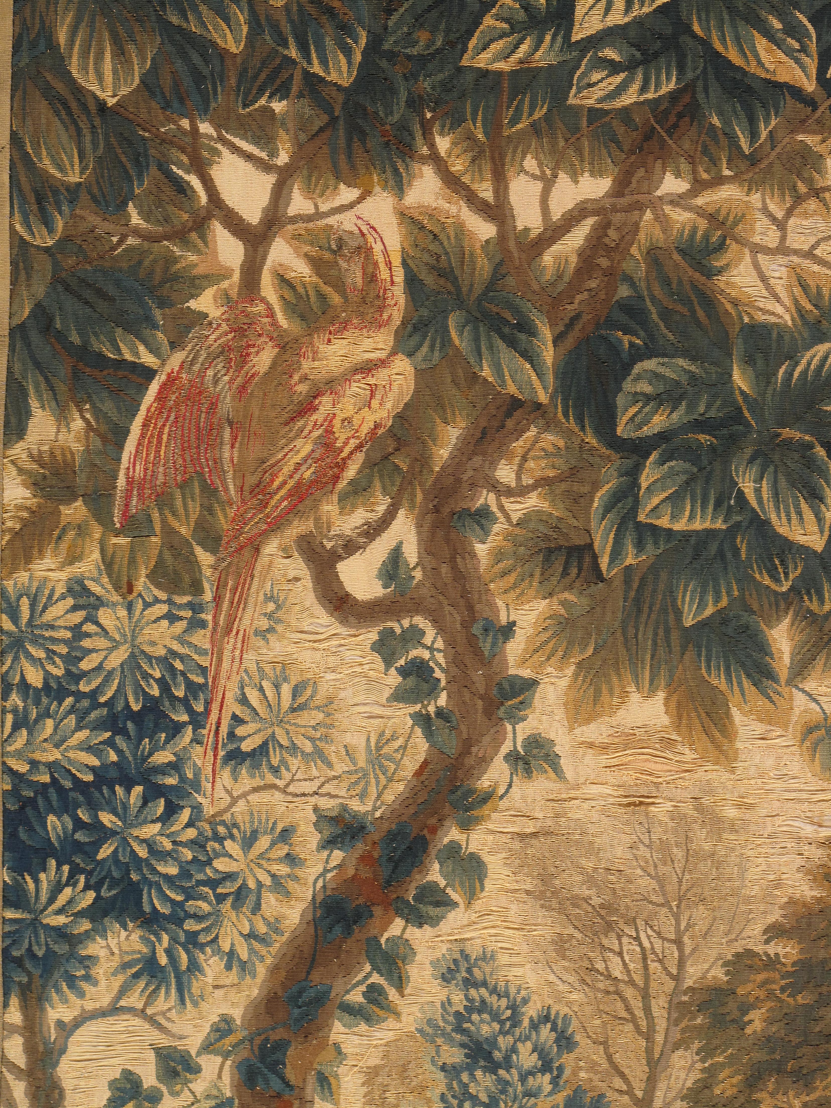 Ancienne tapisserie flamande à Verdure de la fin du 17e siècle en vente 1