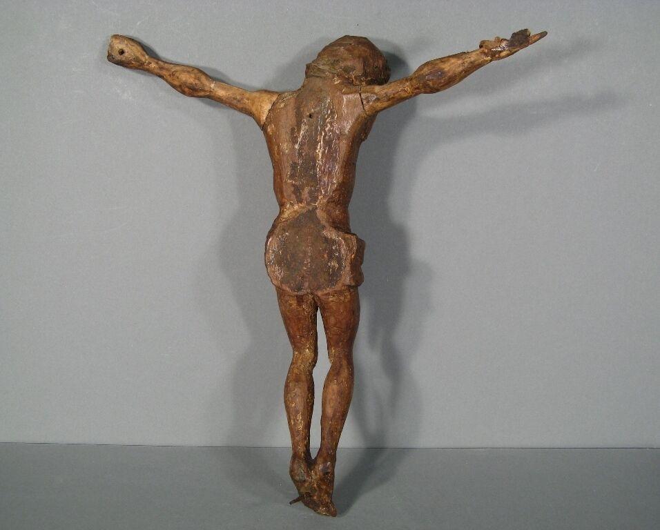 Antique Late 17th/Early 18th Century Carved Wood Crucifix -1Y51 In Good Condition In Bordeaux, FR