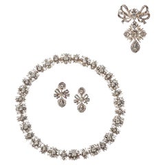 Antike antike Diamant-Demi-Parure-Silbergold, Portugiesisch, spätes 17. bis frühes 18. Jahrhundert