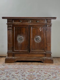 Antique Late 17th/Early 18th Century Italian Baroque Walnut Credenza