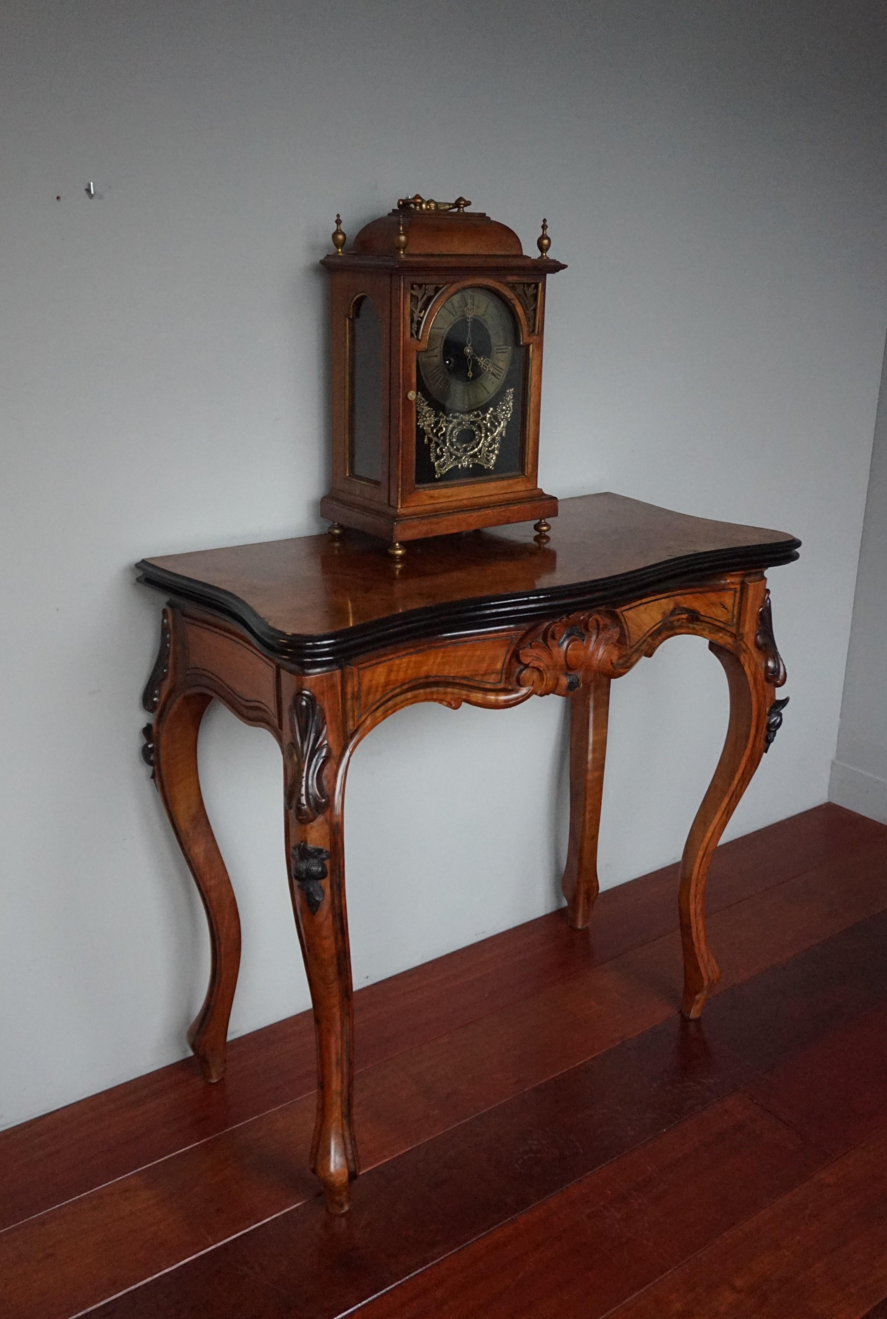 Antique Late 1800s Nutwood Side Table and Games Table with a Great Patina Horrix 10