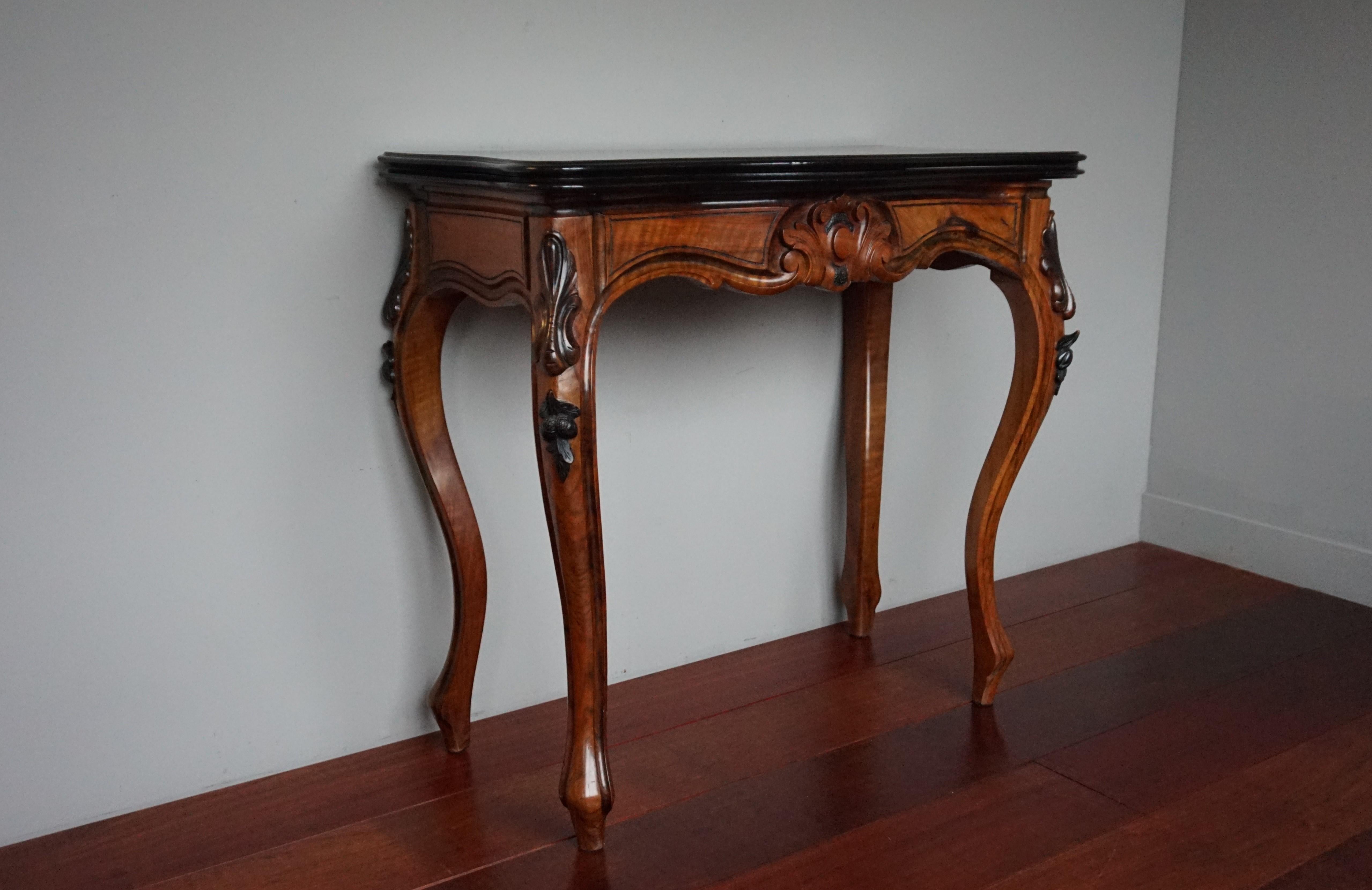 Stunning antique table for unforgettable games of poker, bridge etc.

If you are looking for a beautiful antique sidetable to grace your living space then this all handcrafted Dutch specimen from the 1800s could be flying your way soon. This