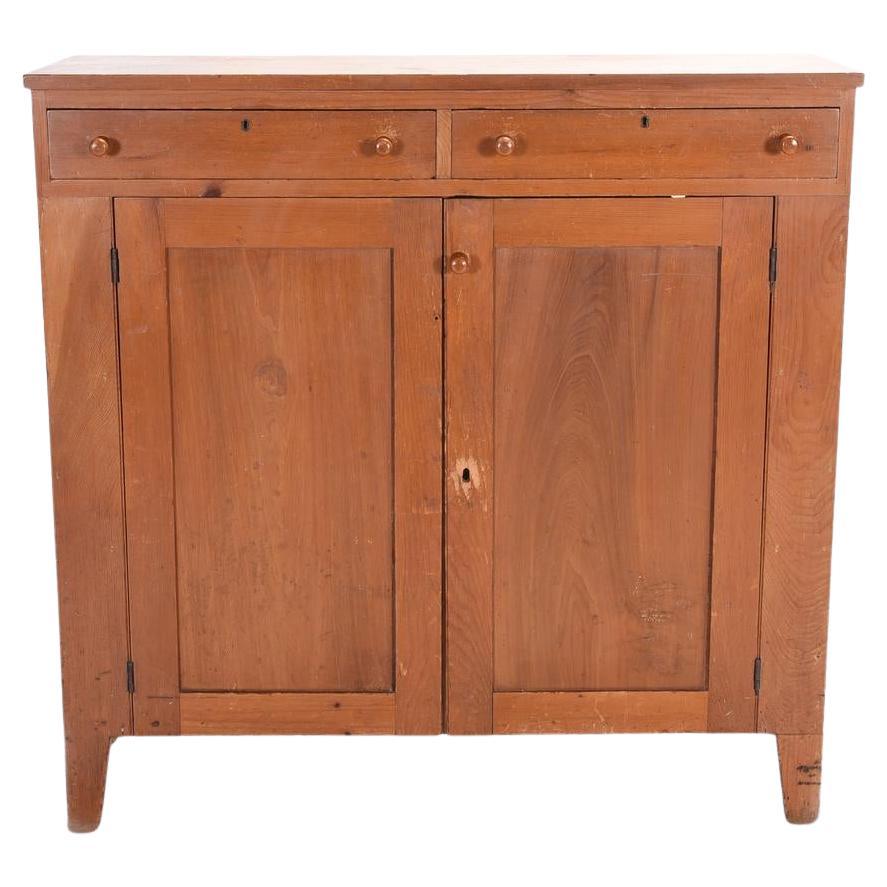 Antique Late 18th Century American Colonial Pine Shaker Cabinet  For Sale