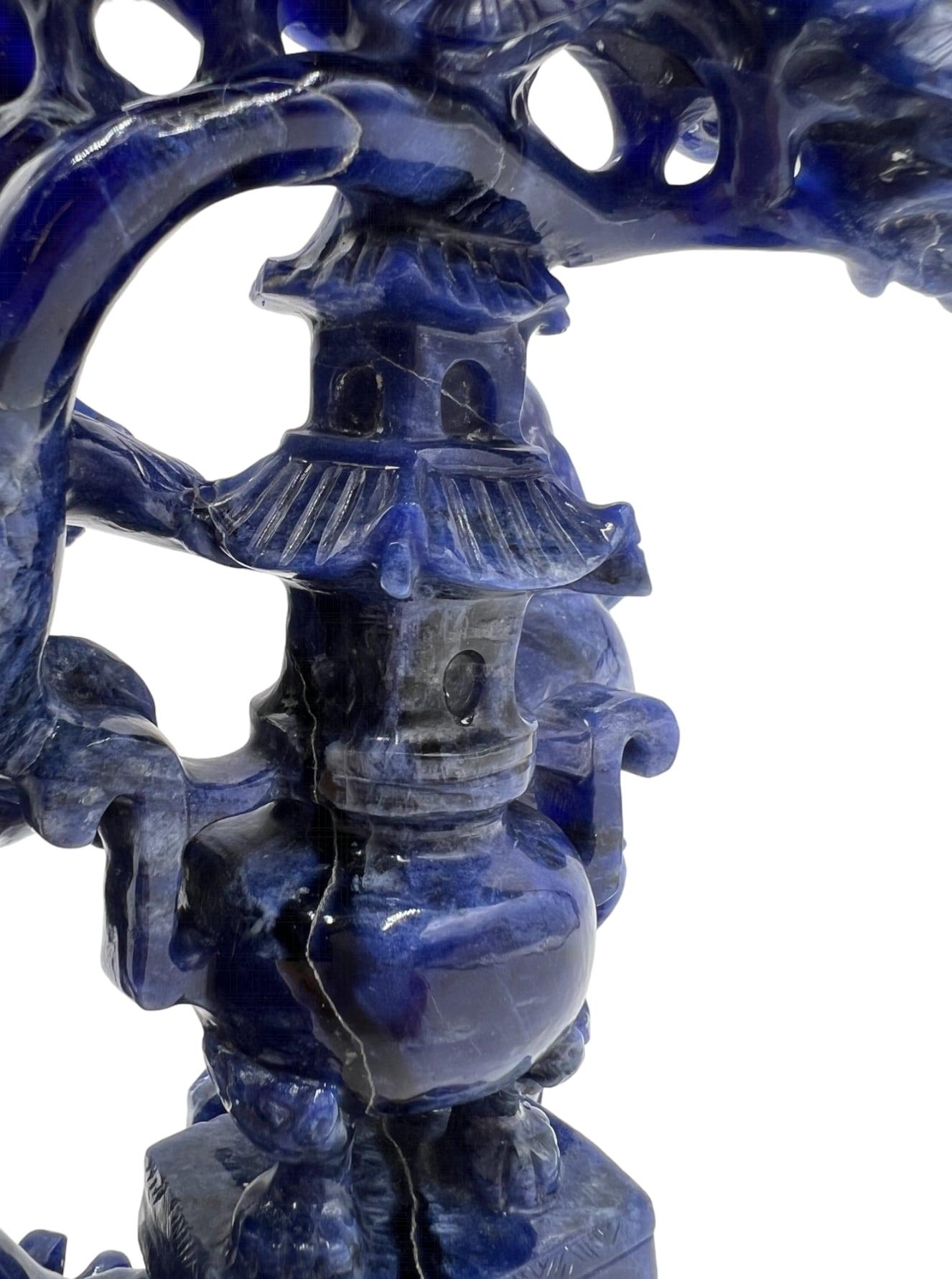 Chinese Carved Lapis Lazuli Figurine For Sale 9