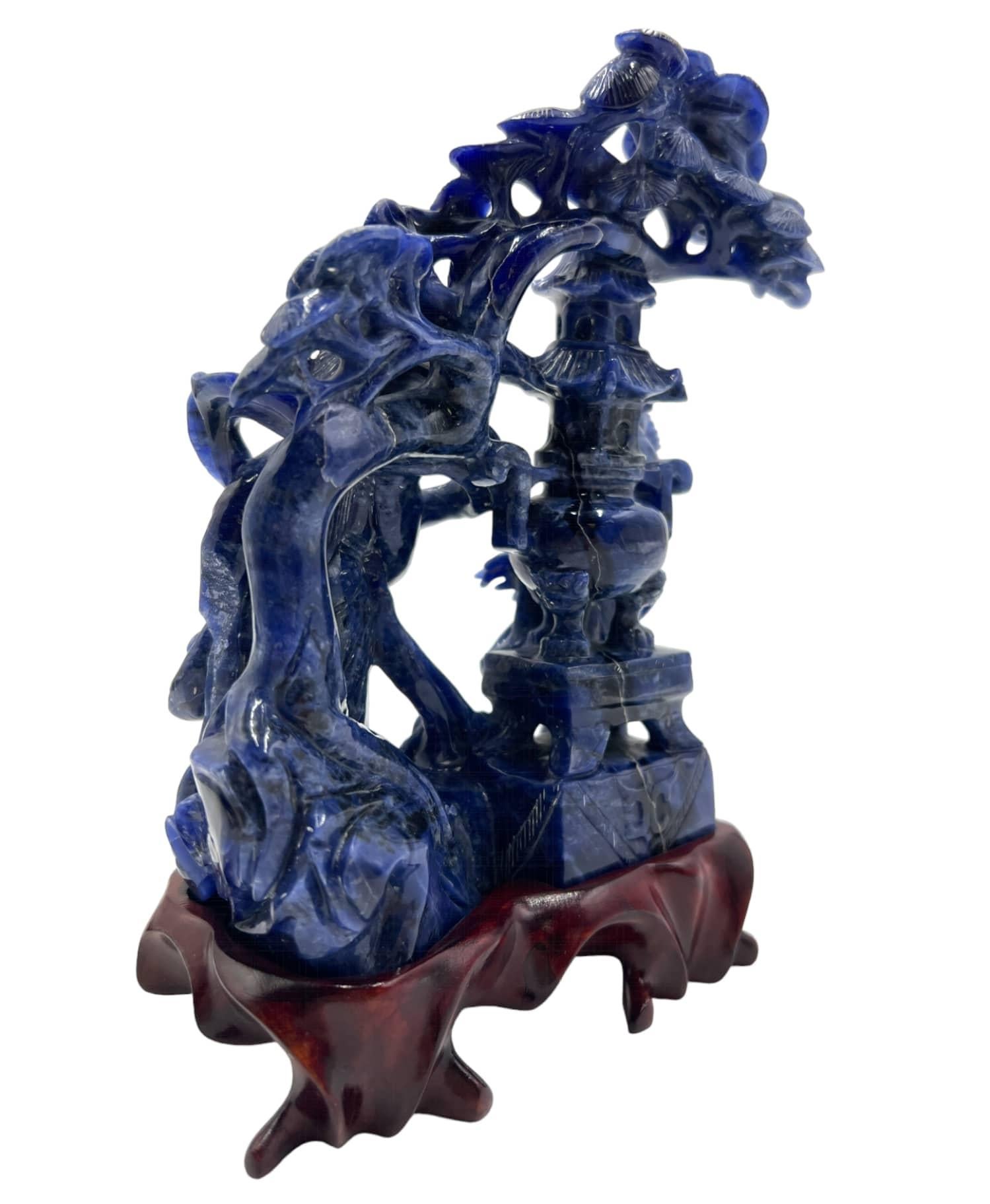 Chinese Carved Lapis Lazuli Figurine For Sale 1