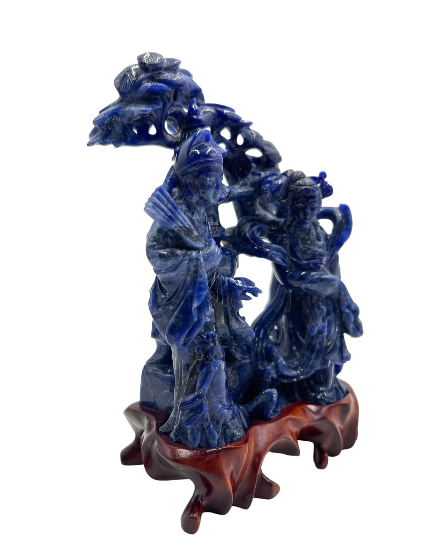 Chinesische geschnitzte Lapislazuli-Figur (Lapis Lazuli) im Angebot