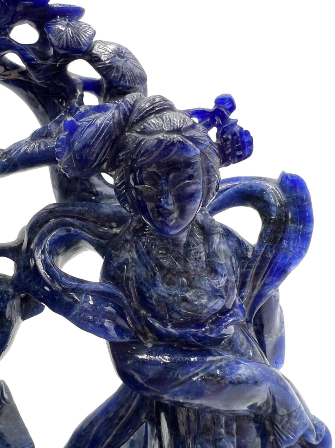 Chinese Carved Lapis Lazuli Figurine For Sale 4