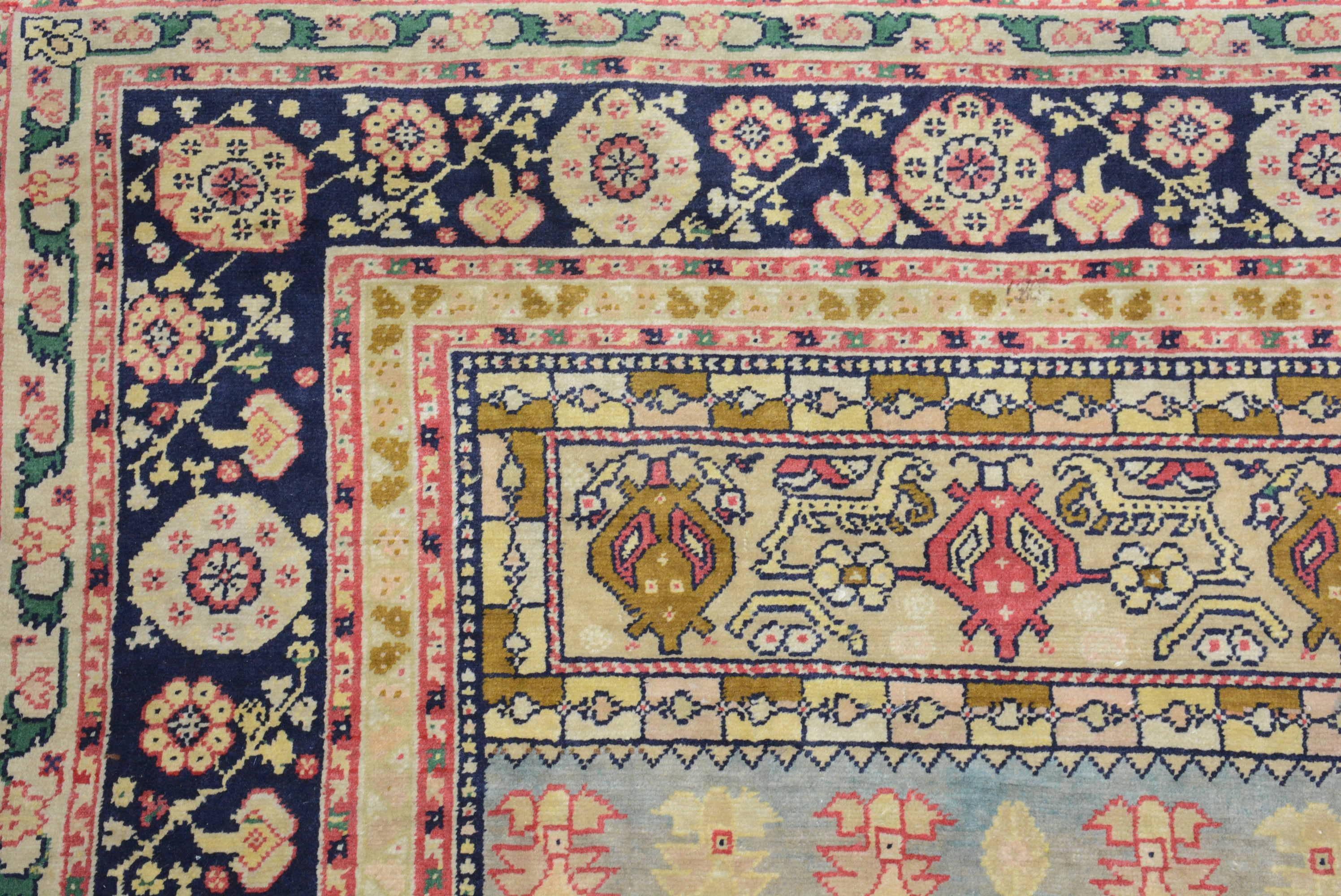 Indian Antique Late 19th Century Agra Prayer Rug For Sale