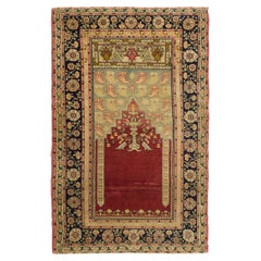 Antique Late 19th Century Agra Prayer Rug