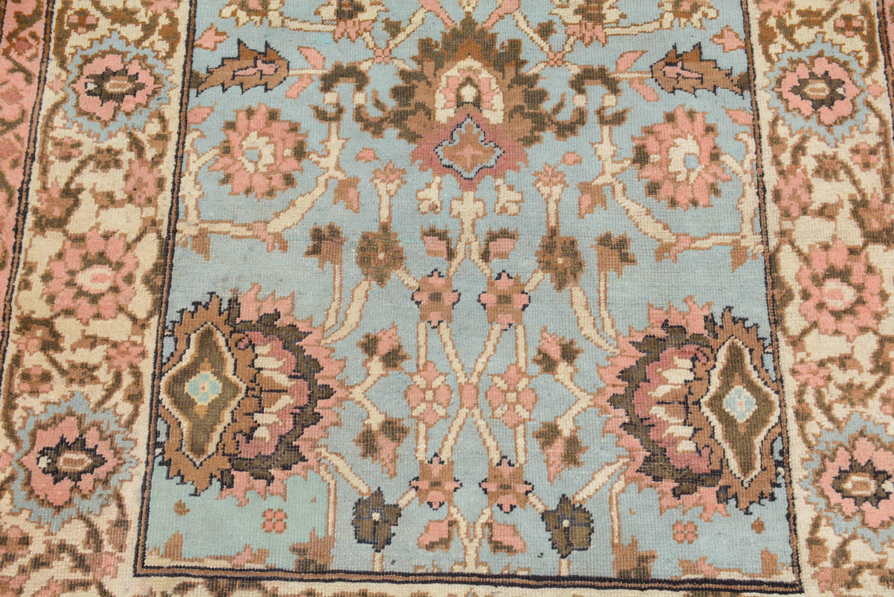 Woven Antique Late 19th Century Agra Rug For Sale