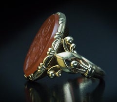 Antique Late 19th Century Armorial Signet Ring