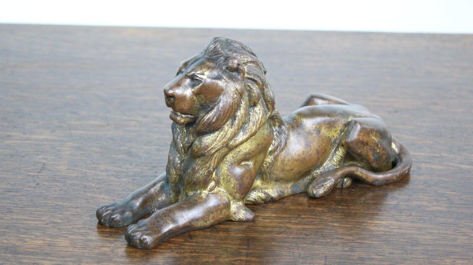 Antique Late 19th Century Cast Recumbent Lion For Sale 2