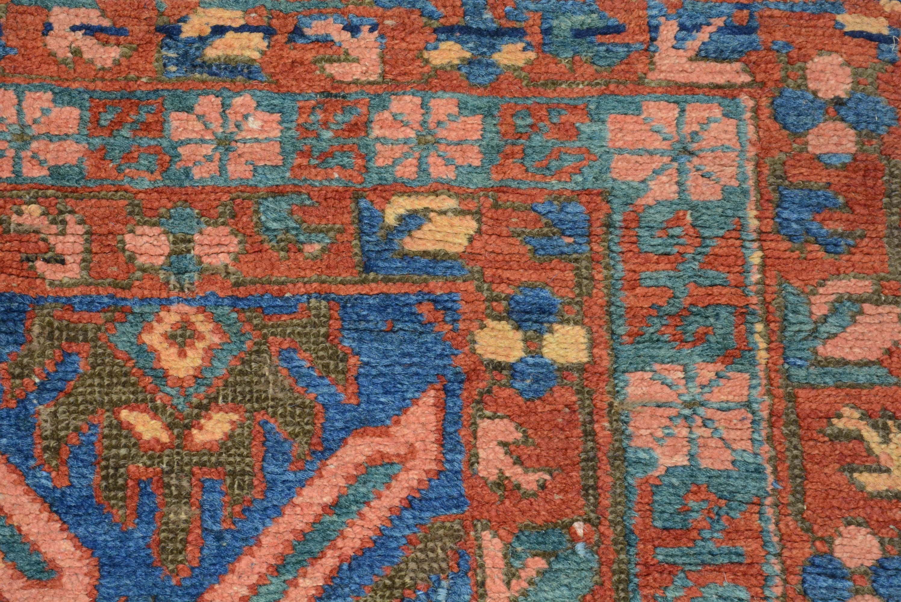 Alfombra caucásica antigua Bidjov Shirvan de finales del siglo XIX Teñido con vegetales en venta