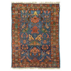 Alfombra caucásica antigua Bidjov Shirvan de finales del siglo XIX